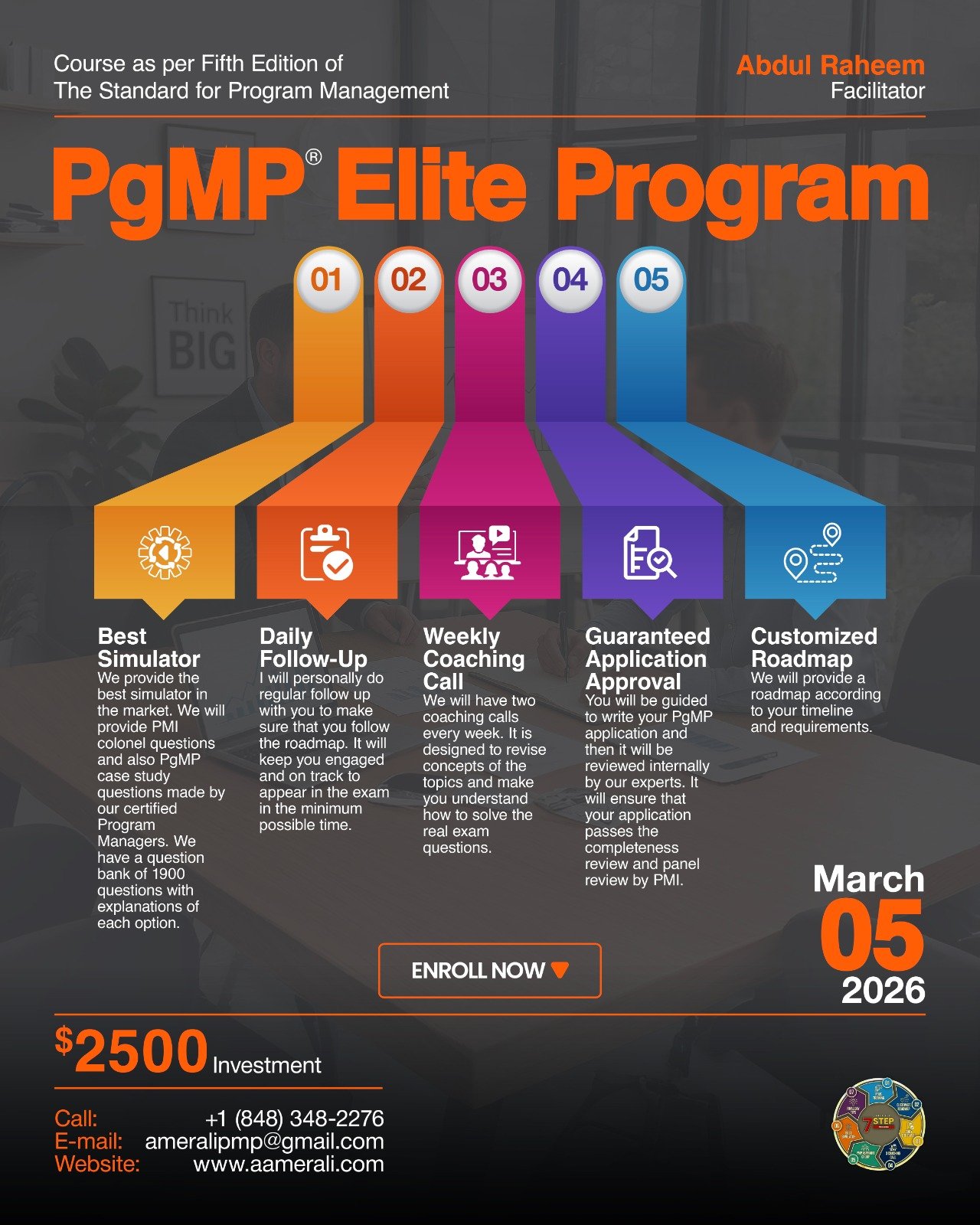 Program Management Professional (PgMP)® Batch Training - aamerali We ...